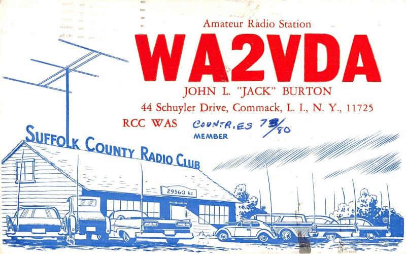 Commack New York WA2VDA amateur radio Suffolk Co Radio Club vintage pc Z15861