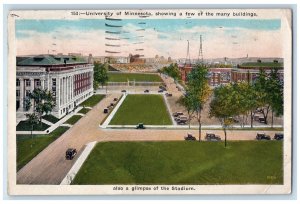 1930 Buildings, Stadium, University of Minnesota, St. Paul MN Postcard