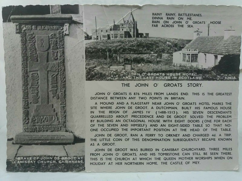 The John o Groats Story Multiview Vintage RP Postcard