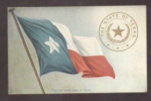 RAPHAEL TUCK STATE OF TEXAS FLAG VINTAGE POSTCARD SERIES NO. 2378 DALLAS TEXAS