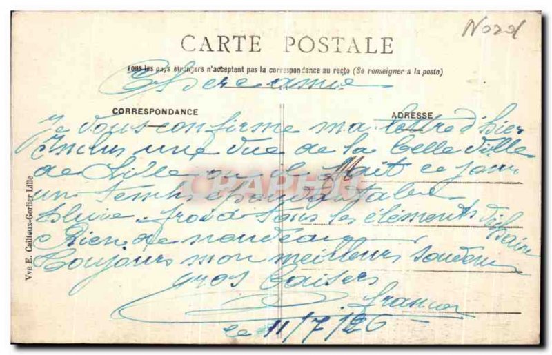 Old Postcard Lille Grand Place