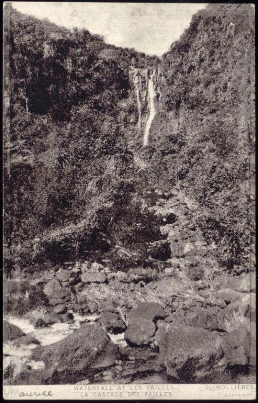 mauritius maurice, LES PAILLES, Waterfall (1910s)