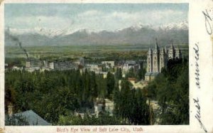 Birds Eye View of Salt Lake City - Utah