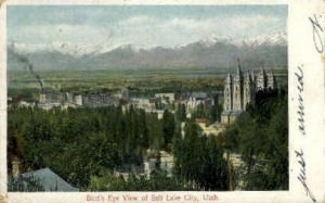 Birds Eye View of Salt Lake City - Utah UT  