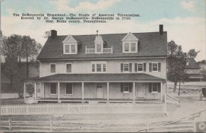 Postcard DeBenneville Homestead Cradle Universalism Oley Berks County PA