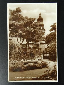 Wales Cardiff PENARTH Windsor Gardens & Baths c1930s RP Postcard by Excel