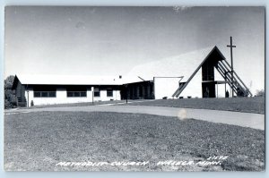 Waseca Minnesota MN Postcard RPPC Photo Methodist Church View c1940's Vintage