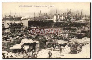 Old Postcard Marseille Boat Basin Joliette