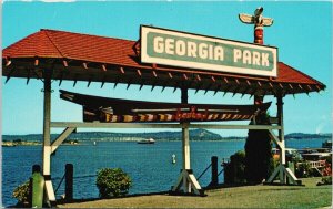 Georgia Bay Nanaimo BC Vancouver Island Totem Unused Vintage Postcard G59