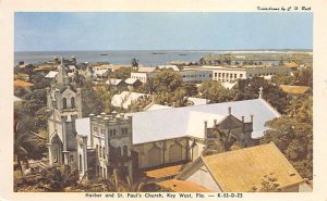 Harbor and St Paul's Church  Key West FL