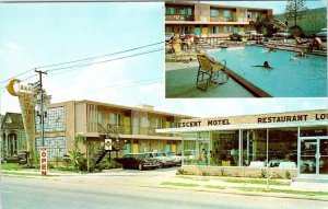 New Orleans LA Louisiana CRESCENT MOTEL & RESTAURANT  ca1950's ROADSIDE Postcard