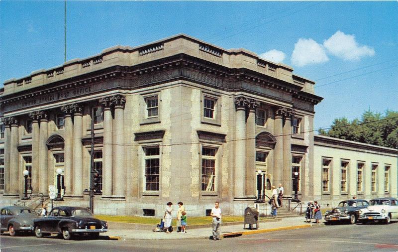 Butler Pennsylvania~US Post Office~W Jefferson & N Washington Street~50s Cars~Pc