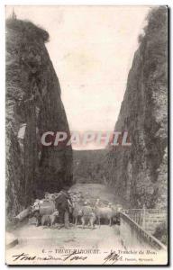 Postcard Old Thury Harcourt The trench of Sheep Hom