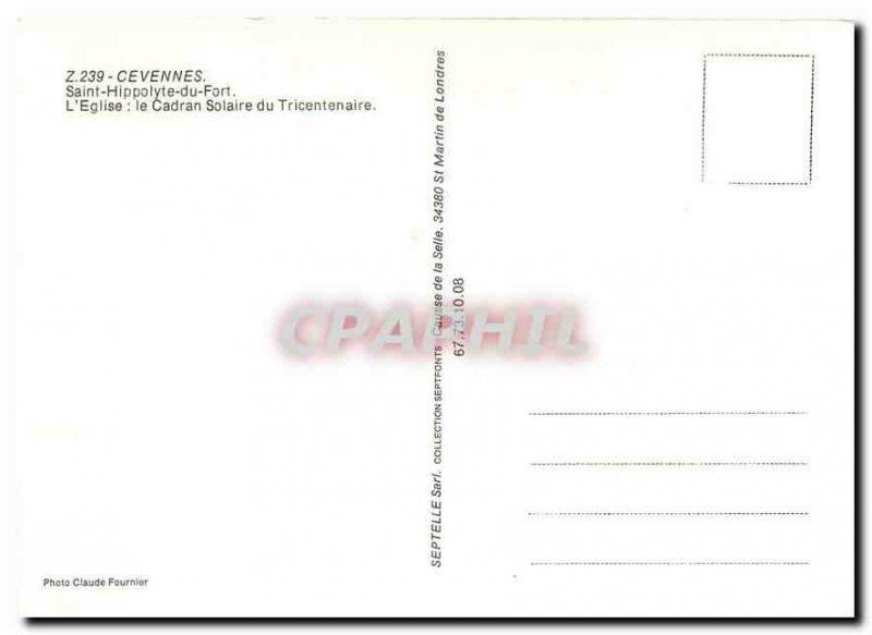 Postcard Modern Cevennes Saint Hippolyte du Fort Church the Tercentenary Sundial