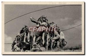 Old Postcard Wild West Cowboy The wonderful Melencia Indians Cirque Amar Fran...