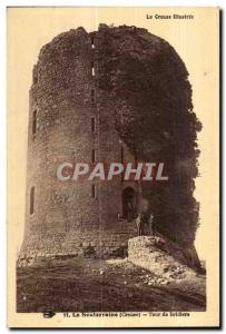 Old Postcard The illustrated hollow underground (Creuse) tower bridiers