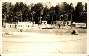 Laconia NH Little Cape Codders Route 3 Cabins Real Photo Postcard