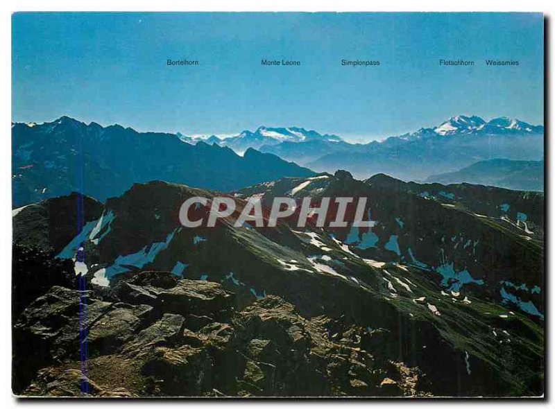 Postcard Modern Bortelhorn Monte Leone Simplonpass Fletschhorn Wostmies