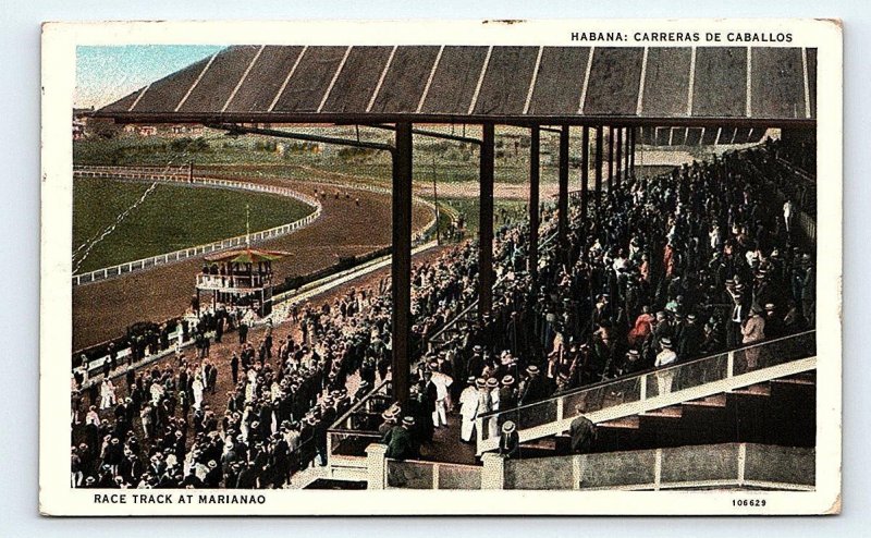 HAVANA, Cuba ~ RACE TRACK at MARIANAO 1933  Postcard
