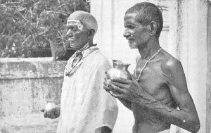 Hindu Priest & Acolyte, Tunapuna, Trinidad, BWI Caribbean Vintage Postcard