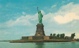 The Statue of Liberty on Bedloe's Island in New York Harbor Vintage Postcard