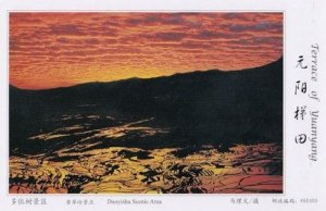 Duoyishu Scenic Area Aerial Terrace Of Yuanyang China Postcard