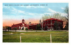 Postcard SCHOOL SCENE Leavenworth Kansas KS AR6715