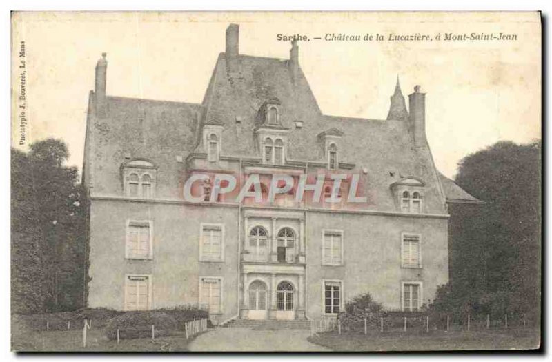 Old Postcard Chateau of Lucaziere to Mont Saint Jean