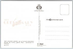 The Engine Room R.M.S. Queen Mary Tour Vintage Postcard