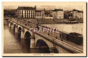 Roanne Old Postcard hillside Bridge