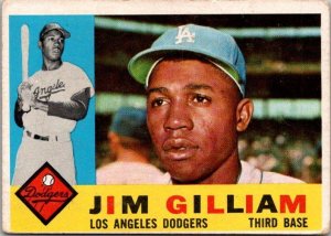 1960 Topps Baseball Card Jim Gilliam Los Angeles Dodgers sk10547