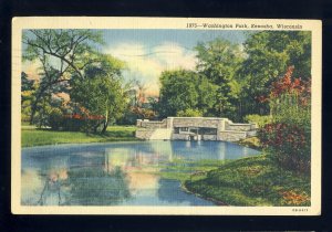 Kenosha, Wisconsin/WI Postcard, Bridge, Washington Park, 1942!