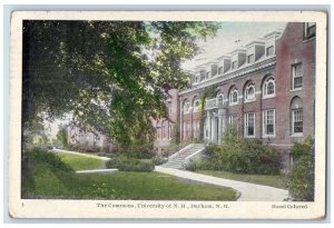 1950 The Commons University of New Hampshire Durham NH Hand Colored Postcard 