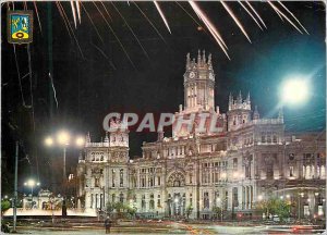 Postcard Modern Communications Madrid Night view of Palace