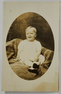 RPPC Young Boy Russell L Warren Cutest Smile c1909 Postcard R2