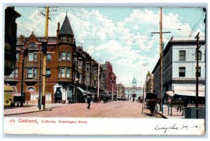 1907 Washington Street Oakland California CA Posted Antique Postcard