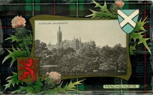 c1907 Postcard 1947/6 Caledonia Tartan MacKenzie, Glasgow University Scotland