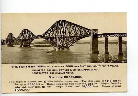 Scotland The Forth Bridge RPPC Postcard