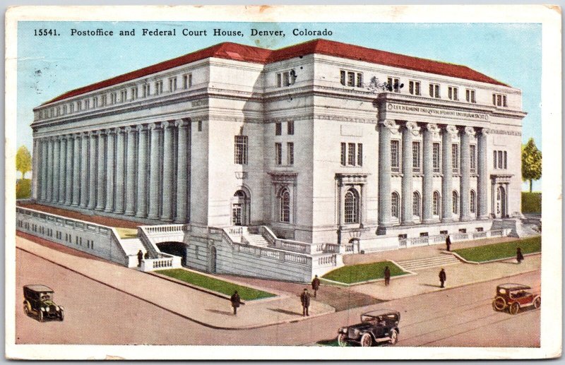 1927 Post-Office And Federal Courthouse Denver Colorado Building Posted Postcard