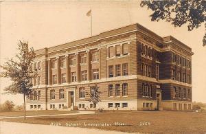 Leominster MA High School Early View RPPC Real Photo Postcard