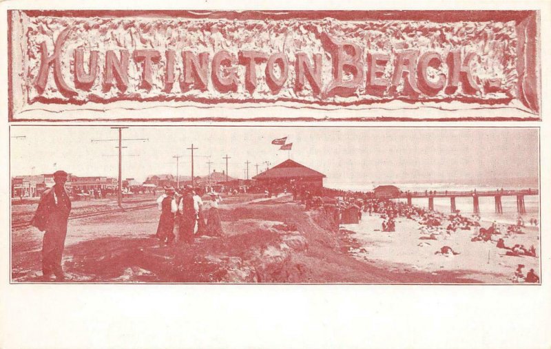 HUNTINGTON BEACH Orange County, CA Walt M. Reeves ca 1900s Vintage Postcard