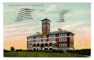 PA - Lancaster. Stevans Industrial School  (excessive postal ink)