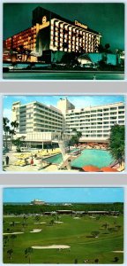 3 Postcards HOLLYWOOD By The Sea, FL ~ DIPLOMAT RESORT & Country Club c1960s