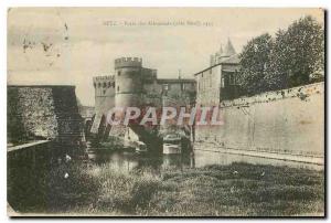 Old postcard Porte des Allemands Metz north coast