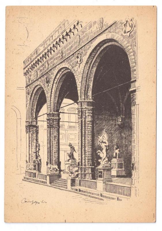 Italy Florence Lodge of the Orcagna Firenze 4X6 Postcard