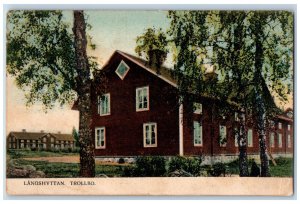 Langshyttan Dalarna Sweden Postcard Trollbo House View 1910 Posted Antique