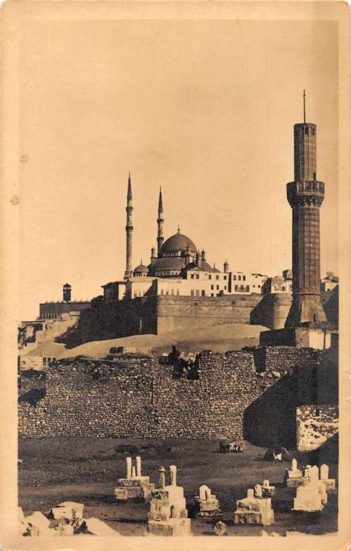 Cairo Egypt Mosque Real Photo Antique Postcard J74816