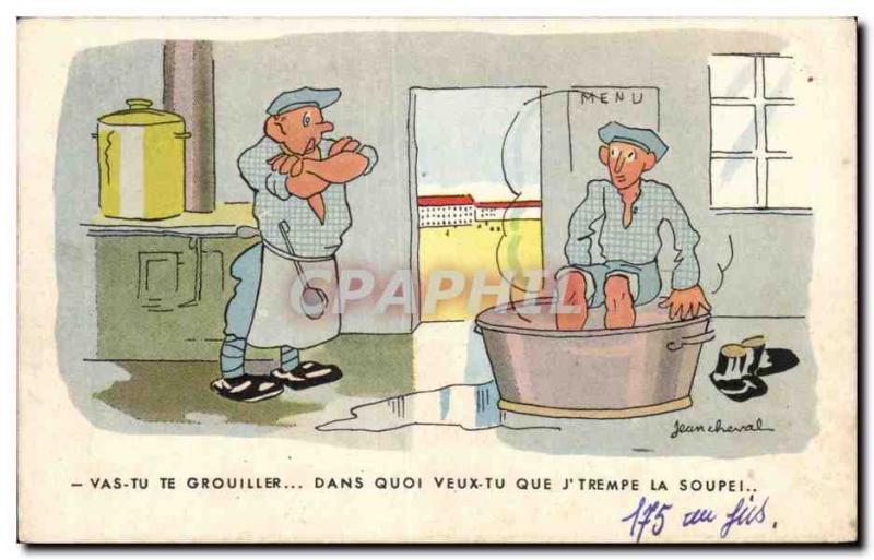 Militaria - Humor - Humor - Illustration - La Cuisine Jean Horse - Old Postcard
