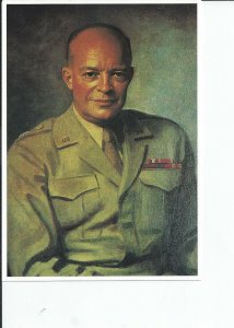 General Eisenhower in Uniform, Continental in Size Postcard
