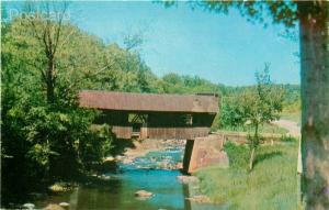 VT, Johnson, Vermont, Gihon River, Covered Bridge, Curteichc No. 6C-K1862